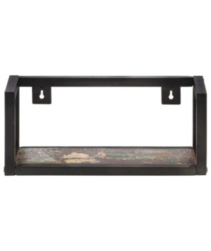 Rafturi de perete, 2 buc., 40 cm, lemn reciclat, cu aspect industrial - WOODBB329