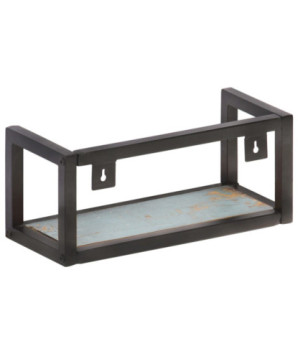 Rafturi de perete, 2 buc., 40 cm, lemn reciclat, cu aspect industrial - WOODBB329