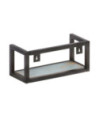 Rafturi de perete, 2 buc., 40 cm, lemn reciclat, cu aspect industrial - WOODBB329