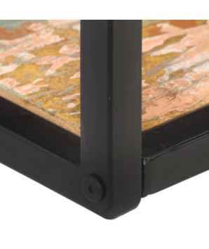 Rafturi de perete, 2 buc., 40 cm, lemn reciclat, cu aspect industrial - WOODBB329