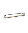 Rafturi de perete, 2 buc., 160 cm, lemn reciclat, cu aspect industrial - WOODBB330