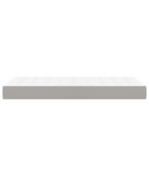 Saltea cu arcuri buzunar, fermitate medie, gri deschis, 80x200x20 cm, textil - WOODBB3170