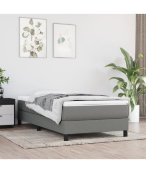 Saltea cu arcuri buzunar, fermitate medie, gri închis, 80x200x20 cm, textil - WOODBB3171