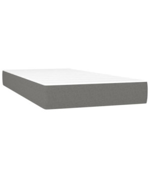 Saltea cu arcuri buzunar, fermitate medie, gri închis, 80x200x20 cm, textil - WOODBB3171