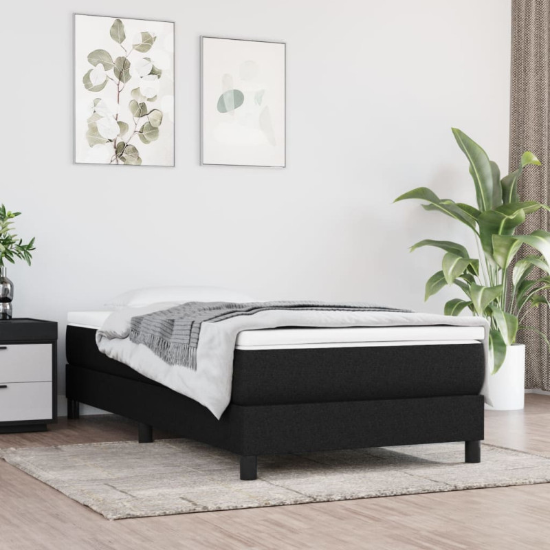 Saltea cu arcuri buzunar, fermitate medie, negru, 80x200x20 cm, textil - WOODBB3172