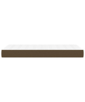 Saltea cu arcuri buzunar, fermitate medie, maro închis, 80x200x20 cm, textil - WOODBB3173