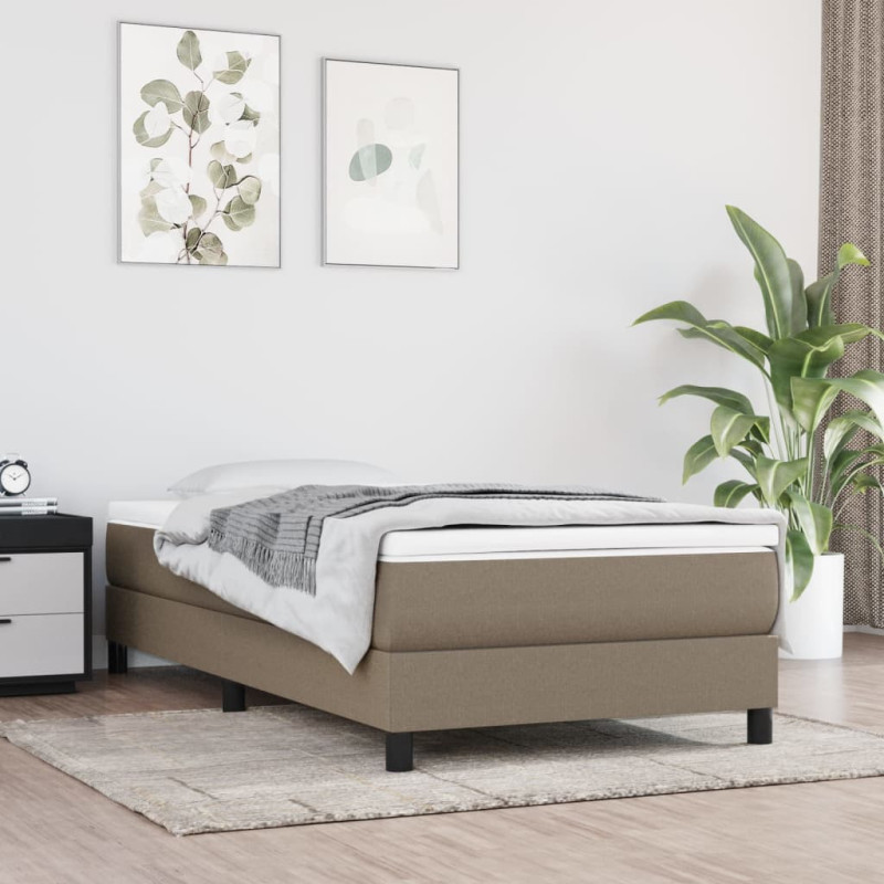 Saltea cu arcuri buzunar, fermitate medie, gri taupe, 80x200x20 cm, textil - WOODBB3174