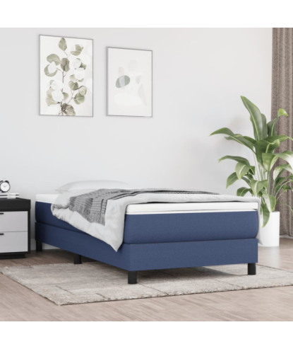 Saltea cu arcuri buzunar, fermitate medie, albastru, 80x200x20 cm, textil - WOODBB3176
