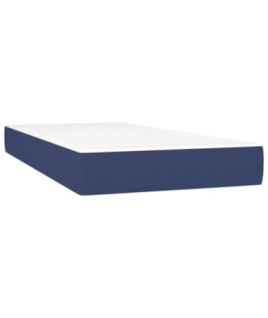 Saltea cu arcuri buzunar, fermitate medie, albastru, 80x200x20 cm, textil - WOODBB3176
