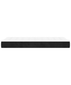 Saltea cu arcuri buzunar, fermitate medie, negru, 80x200x20 cm, catifea - WOODBB3183