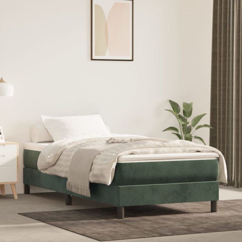 Saltea cu arcuri buzunar, fermitate medie, verde închis, 80x200x20 cm, catifea - WOODBB3184 Saltea cu arcuri buzunar, fermitate medie, verde închis, 80x200x20 cm, catifea - WOODBB3184
