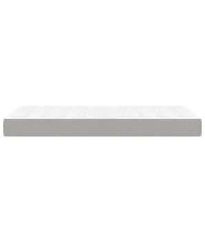 Saltea cu arcuri buzunar, fermitate medie, gri deschis, 90x190x20 cm, textil - WOODBB3187