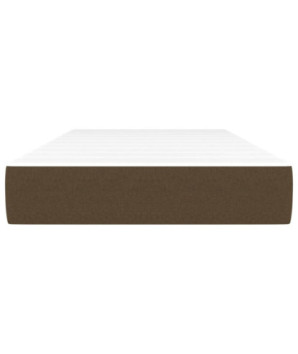 Saltea cu arcuri buzunar, fermitate medie, maro închis, 90x190x20 cm, textil - WOODBB3190