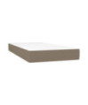 Saltea cu arcuri buzunar, fermitate medie, gri taupe, 90x190x20 cm, textil - WOODBB3191