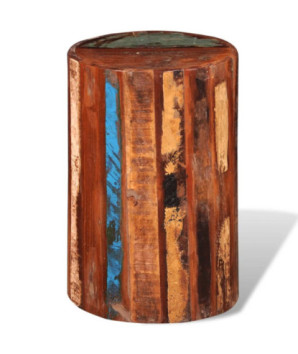 Taburet, lemn reciclat, cu aspect antichizat - WOODBB335
