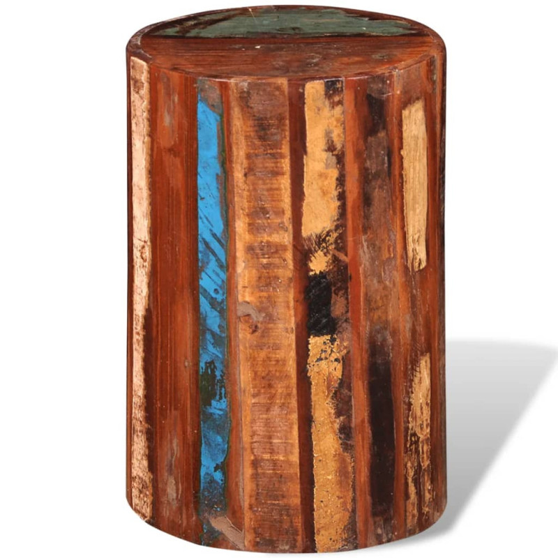 Taburet, lemn reciclat, cu aspect antichizat - WOODBB335 Taburet, lemn reciclat, cu aspect antichizat - WOODBB335