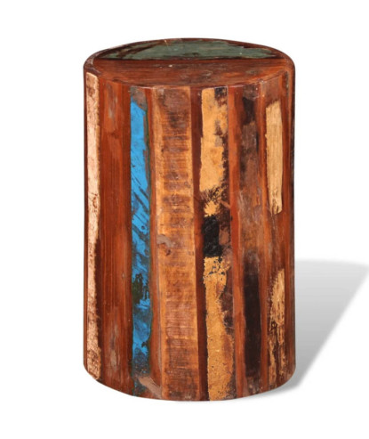 Taburet, lemn reciclat, cu aspect antichizat - WOODBB335