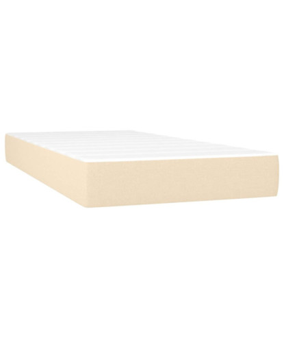 Saltea cu arcuri buzunar, fermitate medie, crem, 90x190x20 cm, textil - WOODBB3192