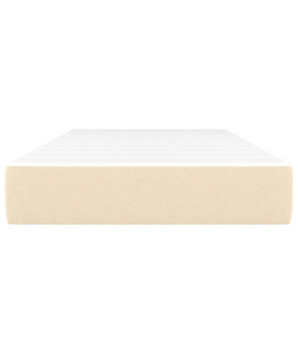 Saltea cu arcuri buzunar, fermitate medie, crem, 90x190x20 cm, textil - WOODBB3192