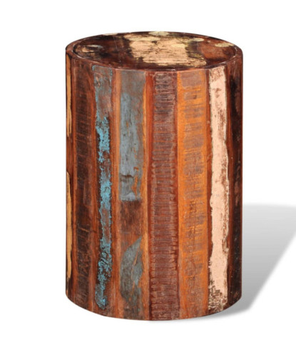 Taburet, lemn reciclat, cu aspect antichizat - WOODBB335