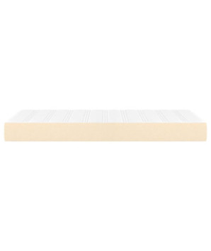 Saltea cu arcuri buzunar, fermitate medie, crem, 90x190x20 cm, textil - WOODBB3192