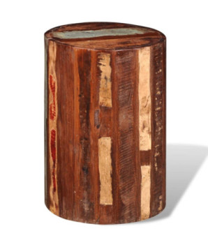 Taburet, lemn reciclat, cu aspect antichizat - WOODBB335