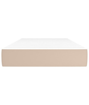 Saltea cu arcuri buzunar, fermitate medie, cappuccino, 90x190x20 cm, piele eco - WOODBB3197