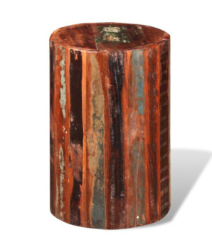 Taburet, lemn reciclat, cu aspect antichizat - WOODBB335