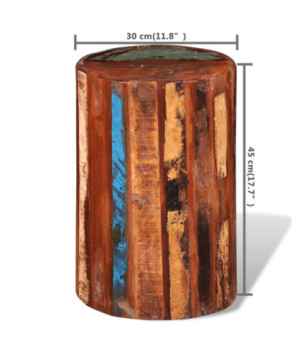 Taburet, lemn reciclat, cu aspect antichizat - WOODBB335