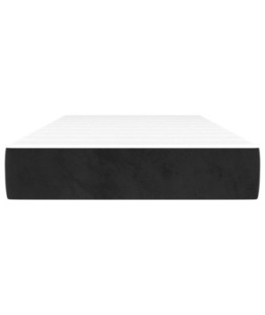 Saltea cu arcuri buzunar, fermitate medie, negru, 90x190x20 cm, catifea - WOODBB3200