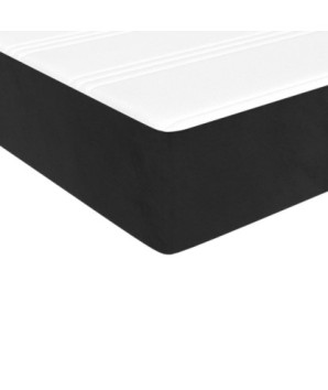Saltea cu arcuri buzunar, fermitate medie, negru, 90x190x20 cm, catifea - WOODBB3200