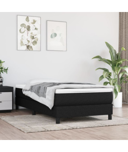 Saltea cu arcuri buzunar, fermitate medie, negru, 90x200x20 cm, textil - WOODBB3206