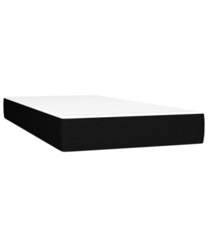 Saltea cu arcuri buzunar, fermitate medie, negru, 90x200x20 cm, textil - WOODBB3206