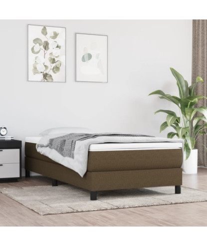 Saltea cu arcuri buzunar, fermitate medie, maro închis, 90x200x20 cm, textil - WOODBB3207