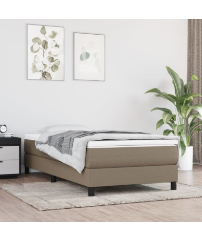 Saltea cu arcuri buzunar, fermitate medie, gri taupe, 90x200x20 cm, textil - WOODBB3208