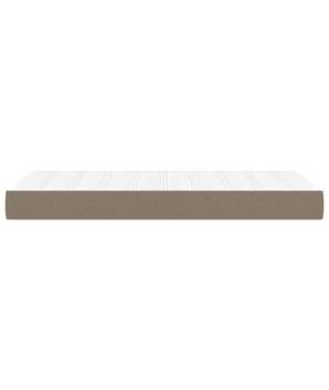 Saltea cu arcuri buzunar, fermitate medie, gri taupe, 90x200x20 cm, textil - WOODBB3208