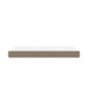 Saltea cu arcuri buzunar, fermitate medie, gri taupe, 90x200x20 cm, textil - WOODBB3208