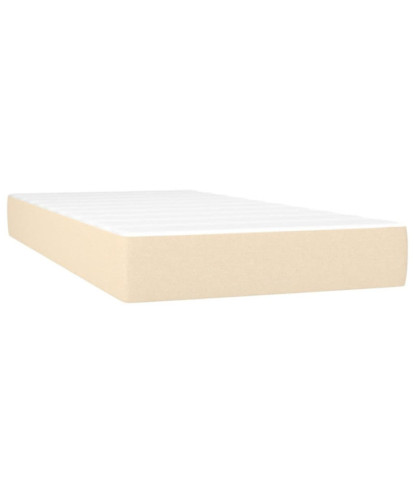 Saltea cu arcuri buzunar, fermitate medie, crem, 90x200x20 cm, textil - WOODBB3209