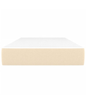 Saltea cu arcuri buzunar, fermitate medie, crem, 90x200x20 cm, textil - WOODBB3209