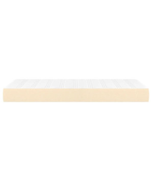 Saltea cu arcuri buzunar, fermitate medie, crem, 90x200x20 cm, textil - WOODBB3209