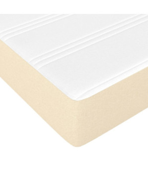 Saltea cu arcuri buzunar, fermitate medie, crem, 90x200x20 cm, textil - WOODBB3209