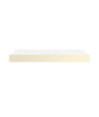 Saltea cu arcuri buzunar, fermitate medie, crem, 90x200x20 cm, piele ecologică - WOODBB3213