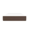 Saltea cu arcuri buzunar, fermitate medie, maro, 90x200x20 cm, piele ecologică - WOODBB3214