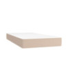 Saltea cu arcuri buzunar, fermitate medie, cappuccino, 90x200x20 cm, piele eco - WOODBB3216