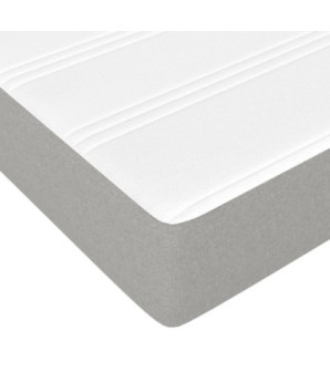 Saltea cu arcuri buzunar, fermitate medie, gri deschis, 100x200x20 cm, textil - WOODBB3223