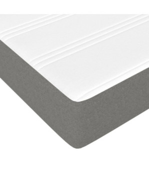 Saltea cu arcuri buzunar, fermitate medie, gri închis, 100x200x20 cm, textil - WOODBB3224