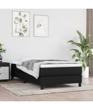Saltea cu arcuri buzunar, fermitate medie, negru, 100x200x20 cm, textil - WOODBB3225