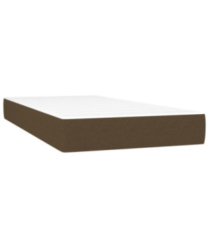 Saltea cu arcuri buzunar, fermitate medie, maro închis, 100x200x20 cm, textil - WOODBB3226