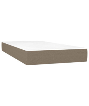 Saltea cu arcuri buzunar, fermitate medie, gri taupe, 100x200x20 cm, textil - WOODBB3227