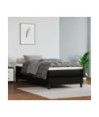 Saltea cu arcuri buzunar, fermitate medie, negru, 100x200x20 cm, piele ecologică - WOODBB3230
